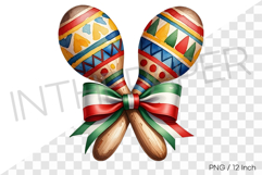 Festive maracas set with traditional patterns PNG Clipart Product Image 1