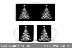 Christmas Tree Mug Design. Christmas Tree Mug Sublimation Product Image 1