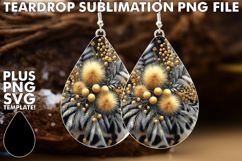 Enchanted Teardrop Earrings Gift PNG, Leopard Prints Product Image 1