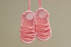 Baby summer sandals 0-3 months gladiator crochet pattern Product Image 3