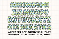 Birthday Boy Alphabet, birthday boy letters doodle clipart Product Image 5