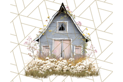 Vintage Cottagecore Barn PNG Clipart, Farmhouse Style Product Image 3