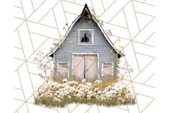 Vintage Cottagecore Barn PNG Clipart, Farmhouse Style Product Image 3