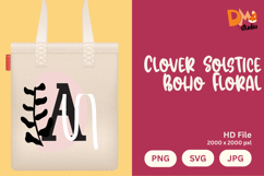 Clover Solstice Boho Floral Monogram Product Image 1