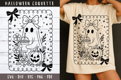 Cute ghost with bow Halloween Coquette SVG Bundle Product Image 12