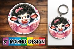 Enchanted Keychain Circle Design PNG, Valentines Product Image 1