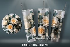 20 oz Tumbler Wrap | Rose Tumbler Wrap Sublimation Design PN Product Image 4