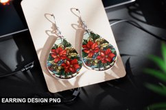 Stained Glass Christmas flowers Earring Design Product Image 1