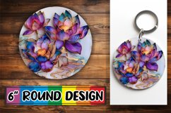 Shimmering 3D Floral Gold Sublimation Tokens Product Image 1