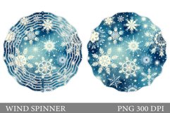 Snowflakes Wind Spinner. Christmas Wind Spinner Sublimation Product Image 1