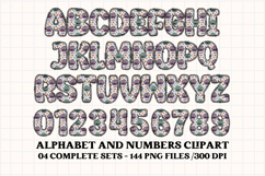 CUTE MONSTER SCHOOL Alphabet A-Z Numbers Clipart PNG 300 DPI Product Image 5