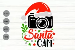 Santa Cam Svg, Santa Camera Svg, Funny Christmas Cam Svg. Product Image 1