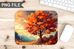 Autumn Tree Sublimation Mouse Pad PNG Design Product Image 1