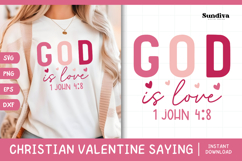 Christian Valentine's Day Quote SVG | God Is Love Product Image 1