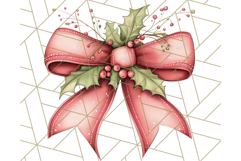 Muted Cozy Christmas Bows PNG Clipart, Winter Holiday Png Product Image 3