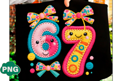 Faux Yarn Six Seven Meme PNG Product Image 1