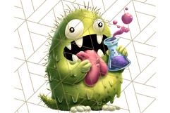 Quirky Monster Clipart PNG, Funny Spooky Creatures Product Image 3