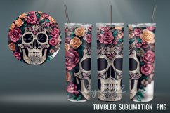 Day of the dead 3D Tumbler Sublimation Design PNG Product Image 4