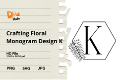 Crafting Floral Monogram Design Product Image 1