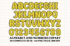 Cute Kids Monster Alphabet & Numbers doodle PNG Clipart Product Image 5