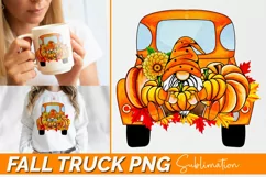 Fall Truck clipart,Happy Halloween,Truck Gnome,Pumpkin Product Image 1