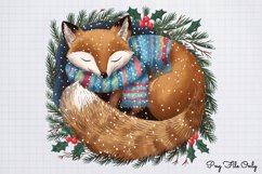 Christmas Woodland Animals Clipart Bundle PNG Product Image 16