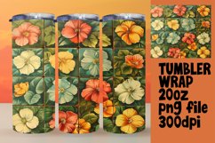 Whimsical Petal Sublimation Tumbler Wraps - 20oz Product Image 1