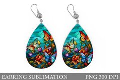 Butterflies Teardrop Earring. Butterflies Earring Design Product Image 1