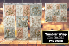 SLEEK PNG Tumbler Design 20oz , Patchwork Product Image 1