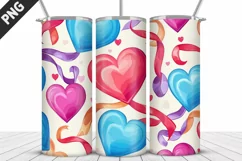 Lovely Hearts Tumbler Design | Valentine's Day Tumbler Wrap Product Image 4