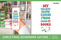 Christmas Bookmark Saying SVG For Book Lovers - Holiday Glow Product Image 1