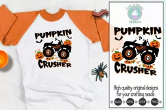 Halloween Pumpkin truck svg, Pumpkin Crusher Monster Truck Product Image 1