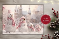 Christmas Cutting Board Design - Snowman Family Sublimation Product Image 1
