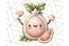 Fruit Doodles Clipart, Cute Cartoon Fruit PNG, Kawaii Food Product Image 3