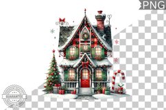 Christmas House Sublimation - Clipart PNG Design Product Image 1