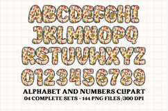 Fall Autumn Alphabet png clipart, fall autumn letters doodle Product Image 5