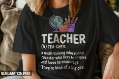 Teacher Definition PNG Educational Rockstar Sublimation Product Image 1
