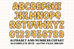 Thanksgiving Alphabet clipart, thanksgiving letters doodle Product Image 5