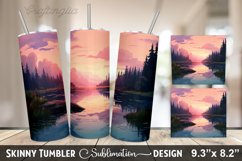 Lake Background Tumbler Design Product Image 1