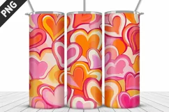 Lovely Hearts Tumbler Design | Valentine's Day Tumbler Wrap Product Image 5