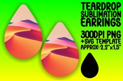 Bold Gradient Pattern Sublimation Teardrop Earrings Design Product Image 1