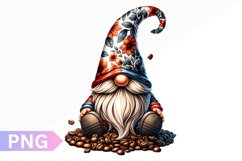 Coffee Gnome Sublimation, Gnome Clipart PNG Product Image 1