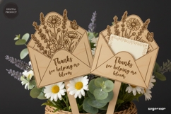 Teacher Gift Card Holder Laser Cut | Glowforge | SVG Product Image 1