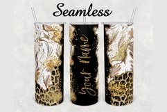 Leopard Gold Glitter Marble 20 oz sublimation design tumbler Product Image 1
