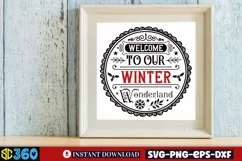 Welcome to our winter wonderland SVG, Farmhouse Christmas Product Image 4