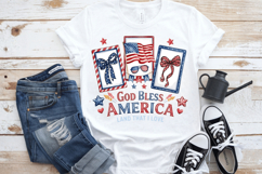 God Bless America PNG T-Shirt|4th of July PNG Sublimation Product Image 11