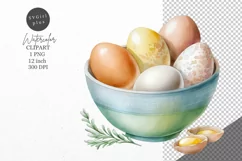 Eggs clipart, Chicken clipart, Watercolor clipart Product Image 1