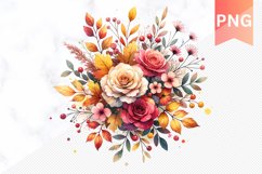 Autumn Botanical Sublimation - Clipart PNG Design Product Image 1