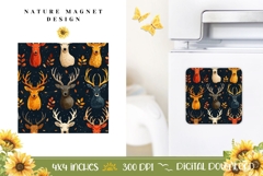 Cartoon Deer Magnet Template, Animals Magnet Design Product Image 1