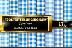 Frostbite Blue Gingham Digital Papers 13 Variations Product Image 1